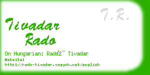 tivadar rado business card